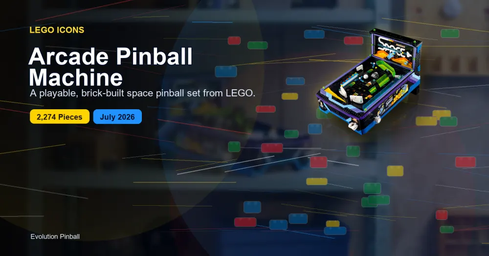 LEGO Icons Arcade Pinball Machine space-themed collector set