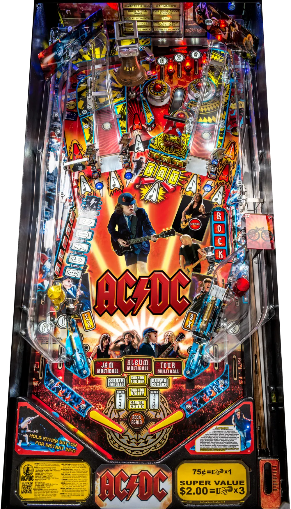 AC/DC Pro Edition playfield