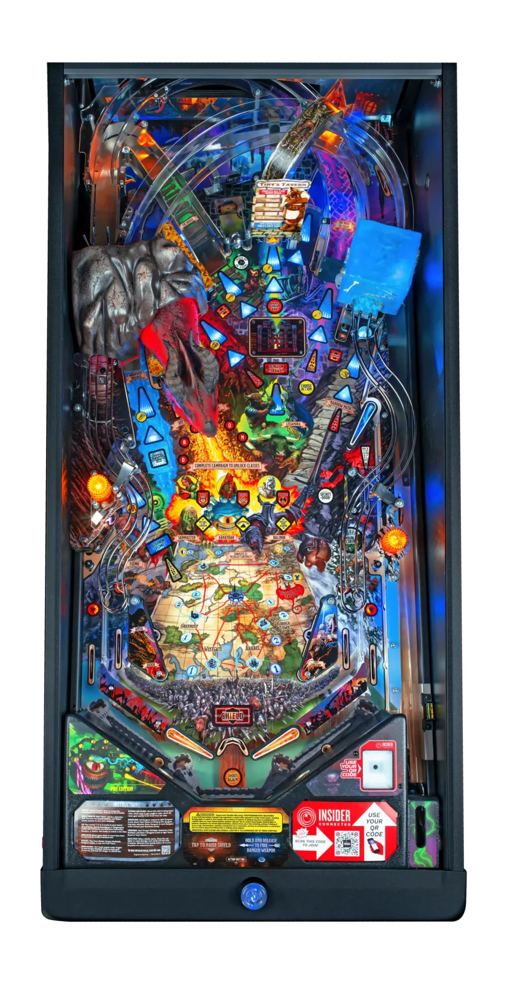 Dungeons & Dragons: The Tyrant's Eye Pro Edition playfield