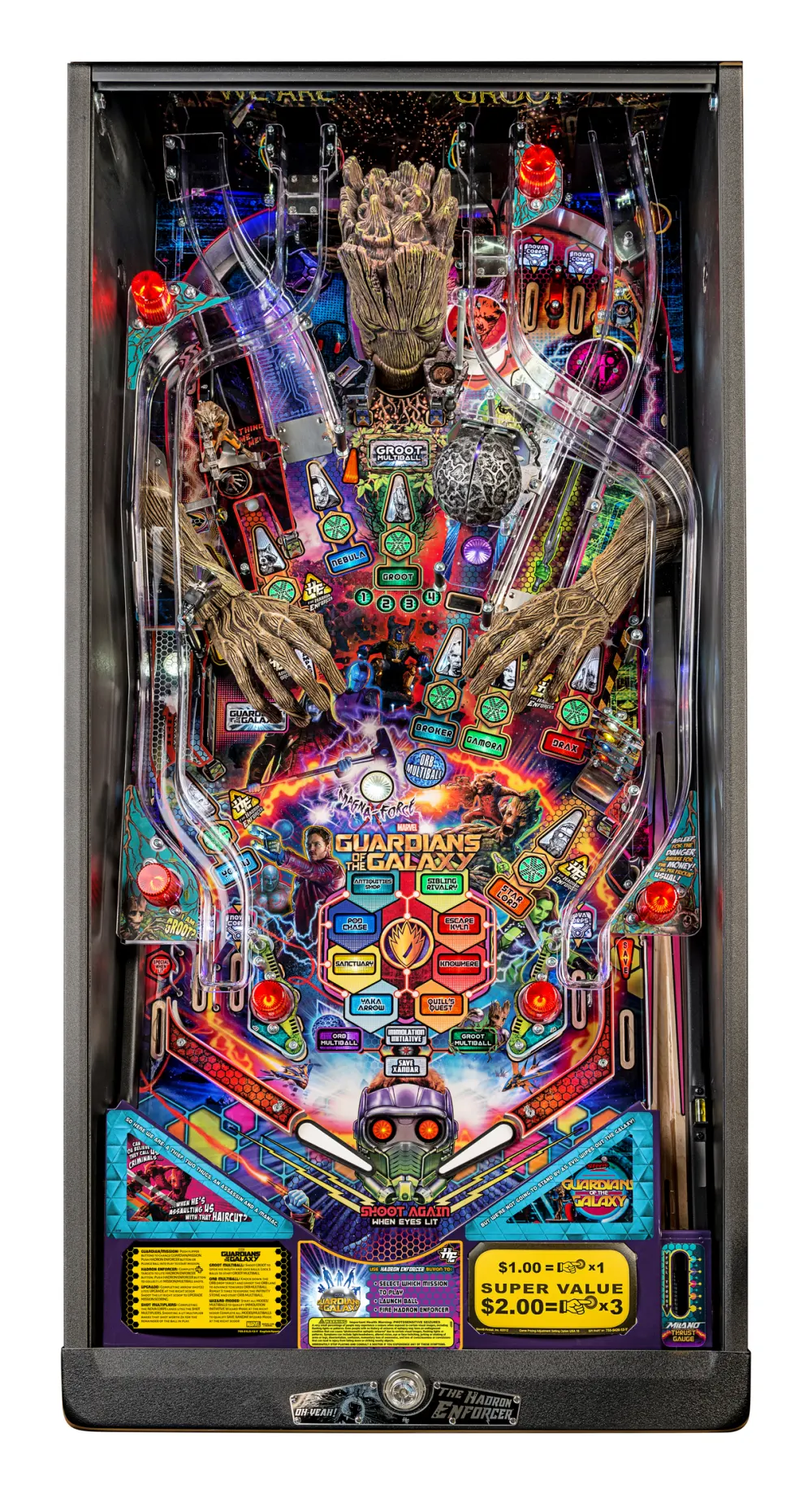 Guardians of the Galaxy Premium Edition playfield