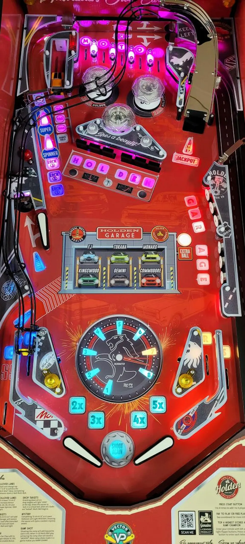 Holden Heritage Pinball OPDB playfield photo 3
