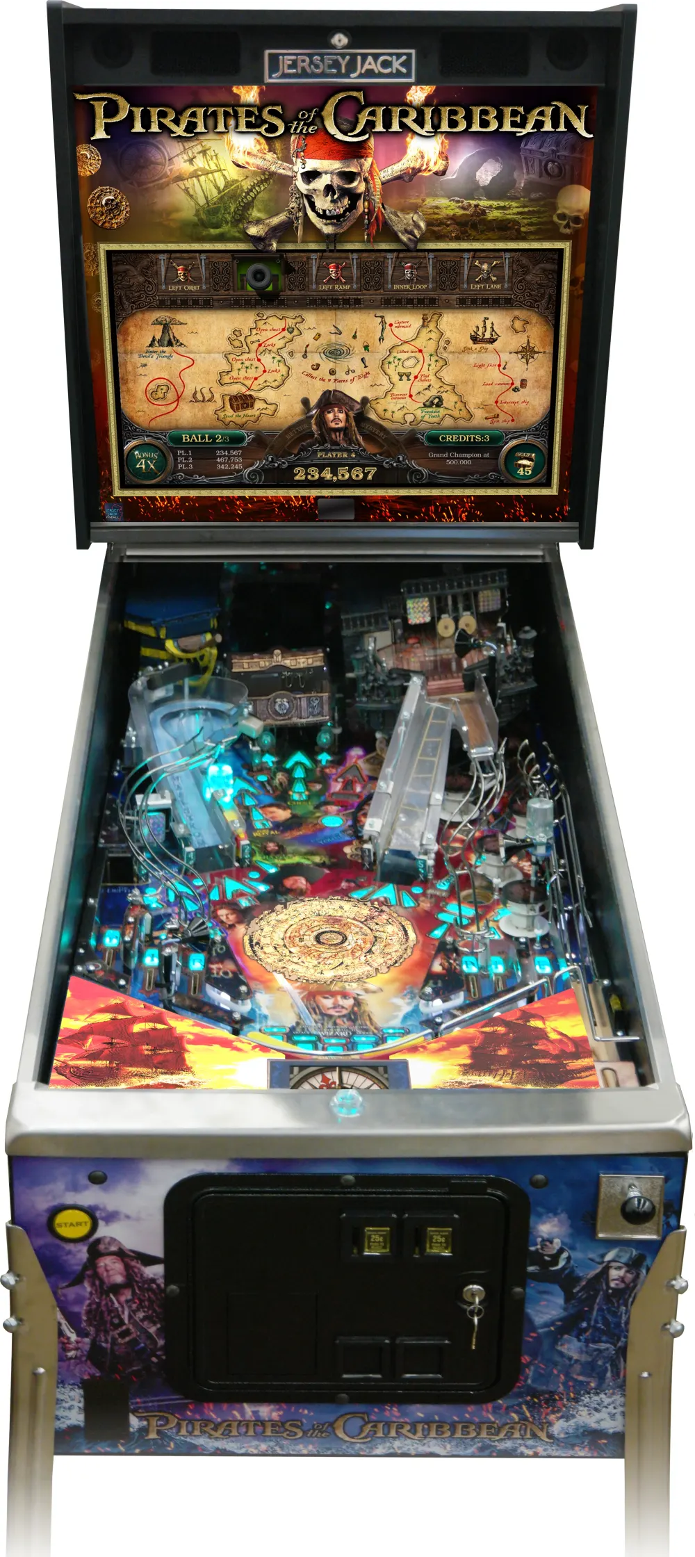 Pirates of the Caribbean Standard Edition playfield