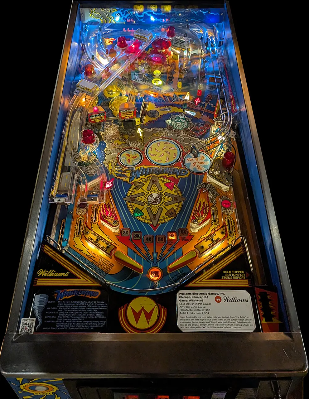Whirlwind Total Chaos Pinball Kit Whirlwind playfield