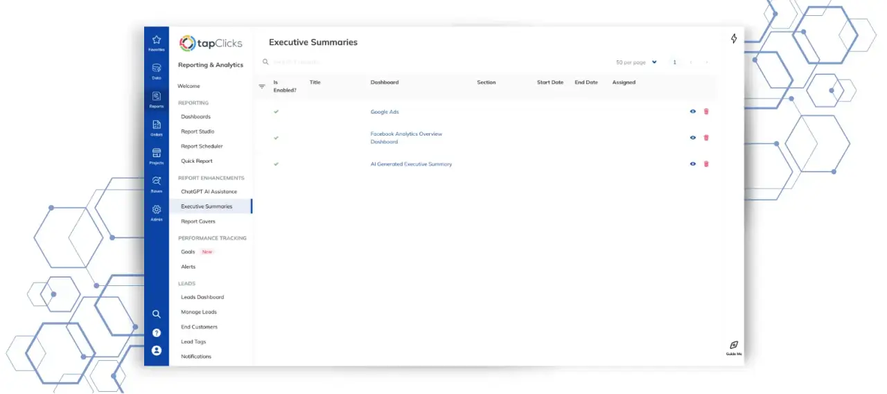 UI screenshot showing a formula being built with mathematical functions like SUM and COUNT in TapClicks.