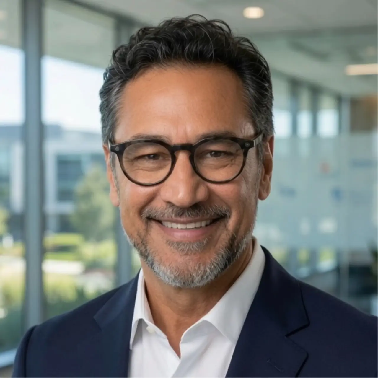 Babak Hedayati, CEO and Founder of TapClicks, smiling in a dark blue blazer