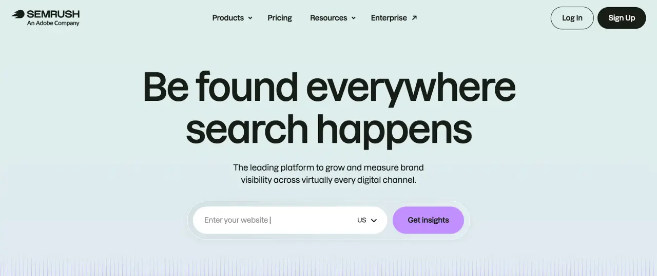 SEMrush website homepage