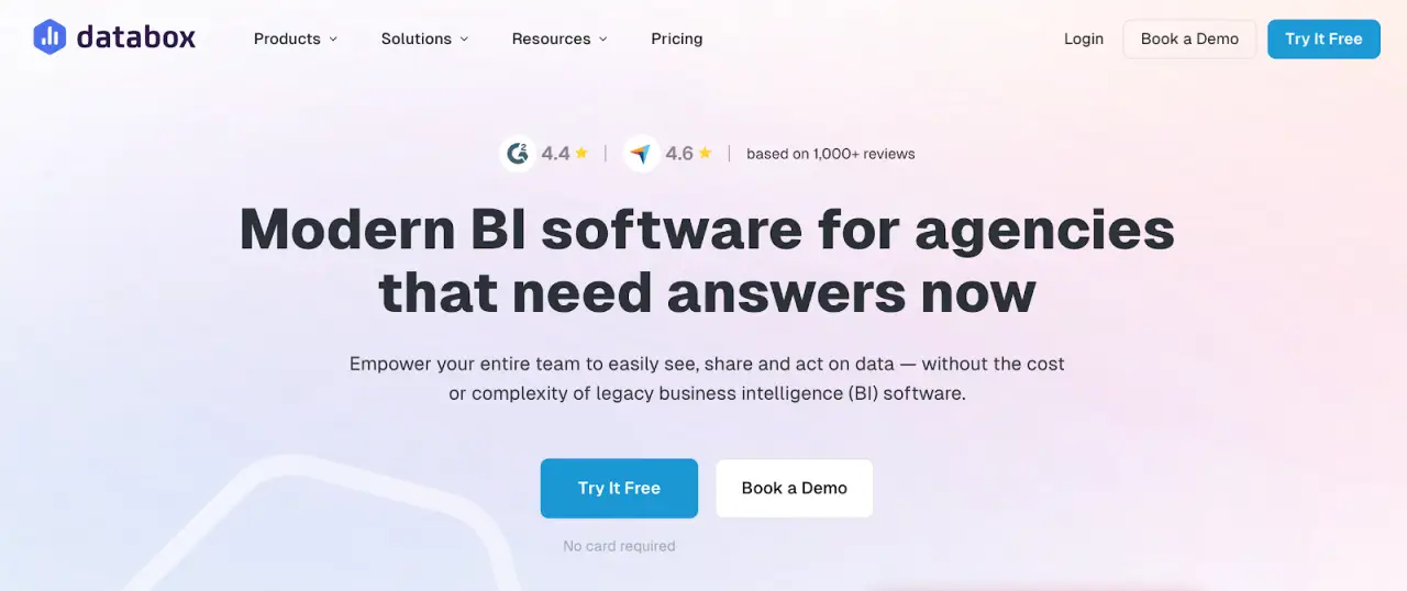 Databox website homepage