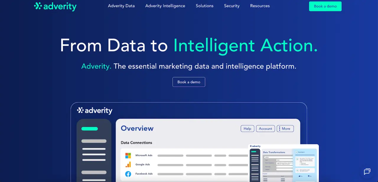 Adverity website homepage