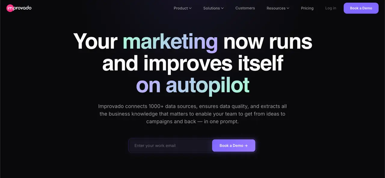 Improvado website homepage