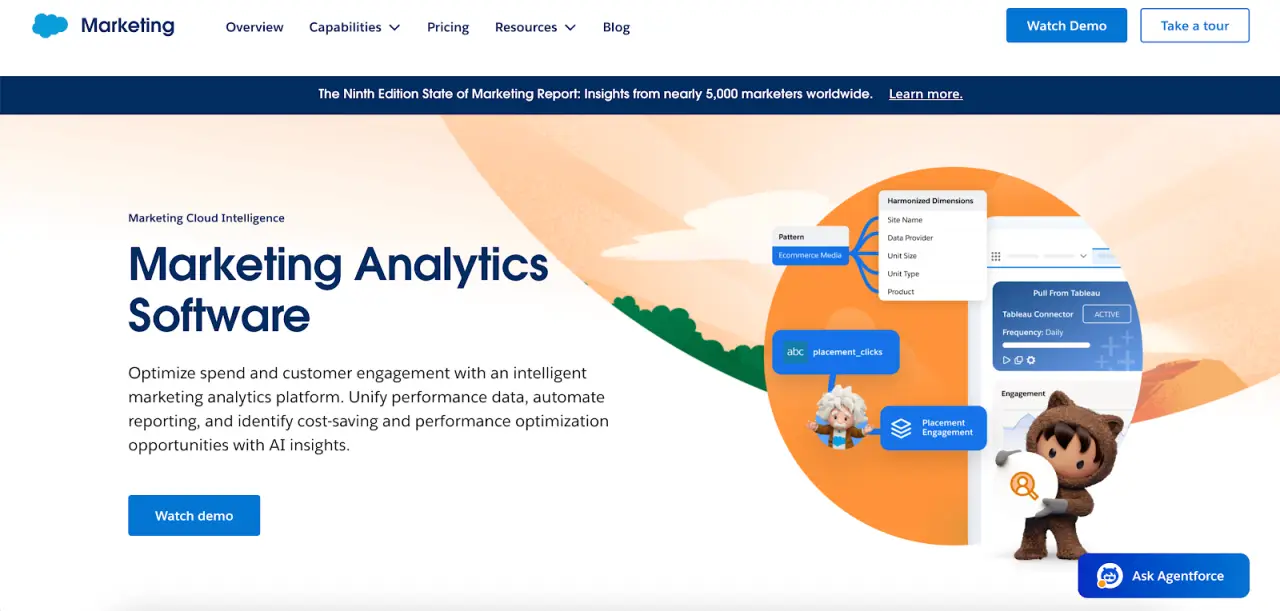 Salesforce Marketing Cloud Intelligence webpage