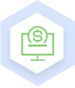 Computer with money icon