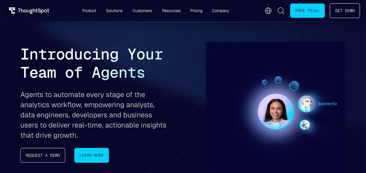 ThoughtSpot website homepage