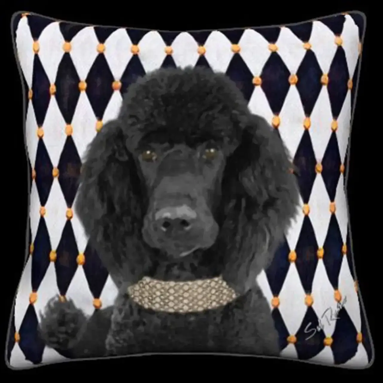 Black Poodle - Black & White