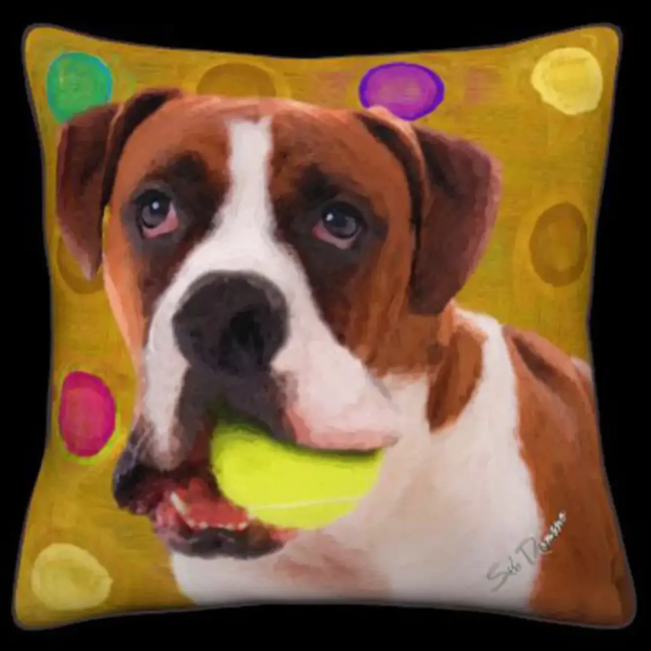 Boxer - Gold & Dots