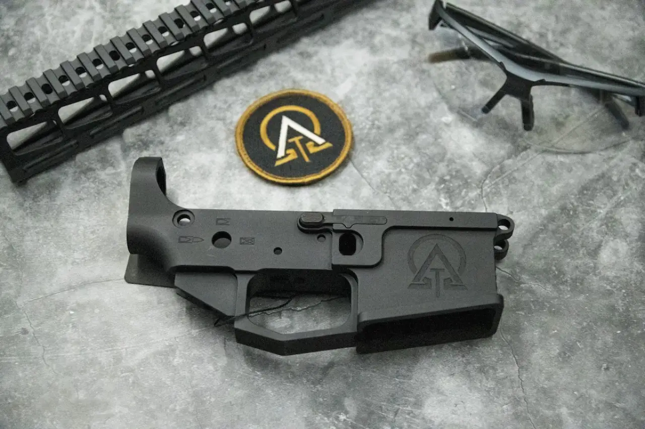 branded gun accessory safety glasses embroidered logo patch