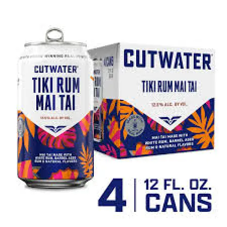 Cutwater Tiki Rum Mai Tai 4 Pack 4 x 355ml