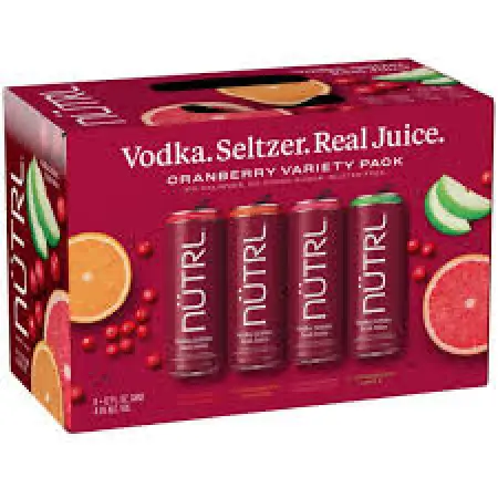 NÜTRL Cranberry Vodka Soda 8Pk 355ml Cans