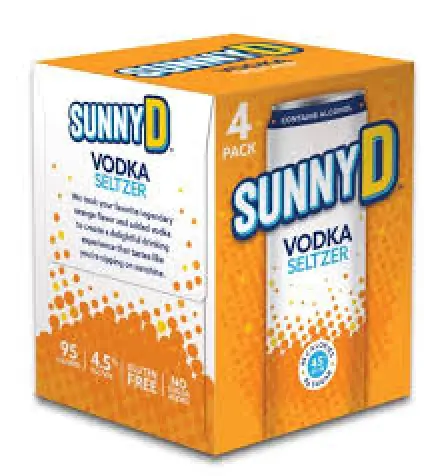 SunnyD Vodka Seltzer 4pk 355ml Cans