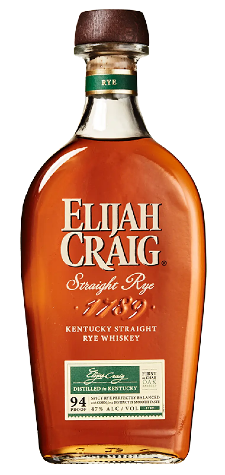 Elijah Craig Straight Rye Whiskey 750ml