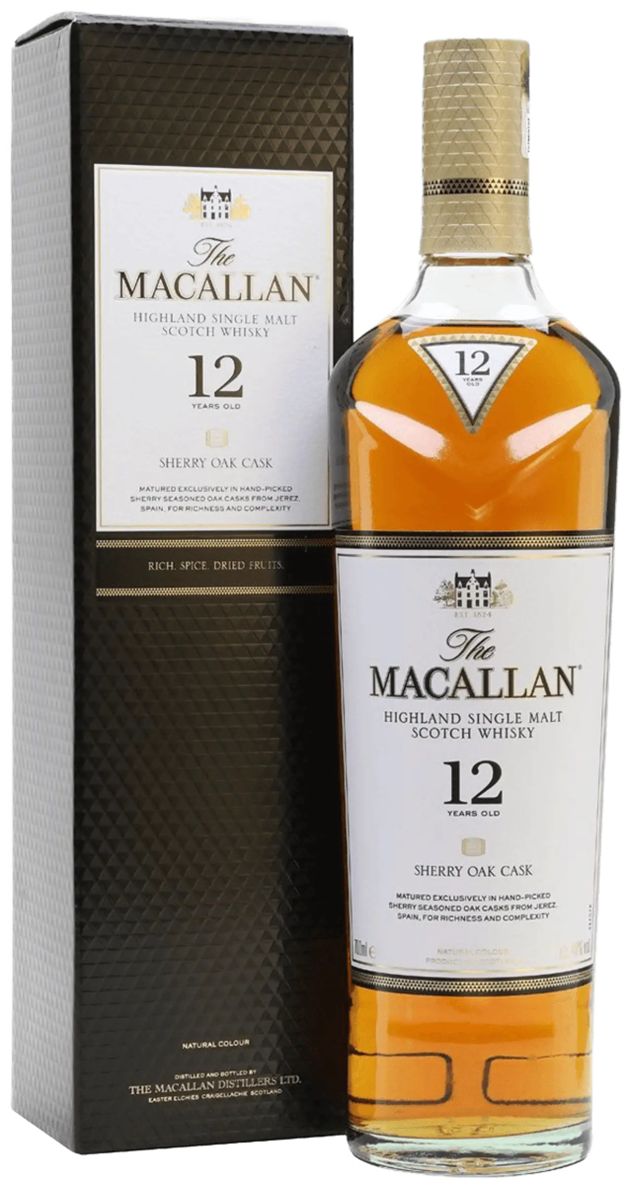 The Macallan Sherry Oak 12 Years Old Single Malt Scotch Whisky 750ml