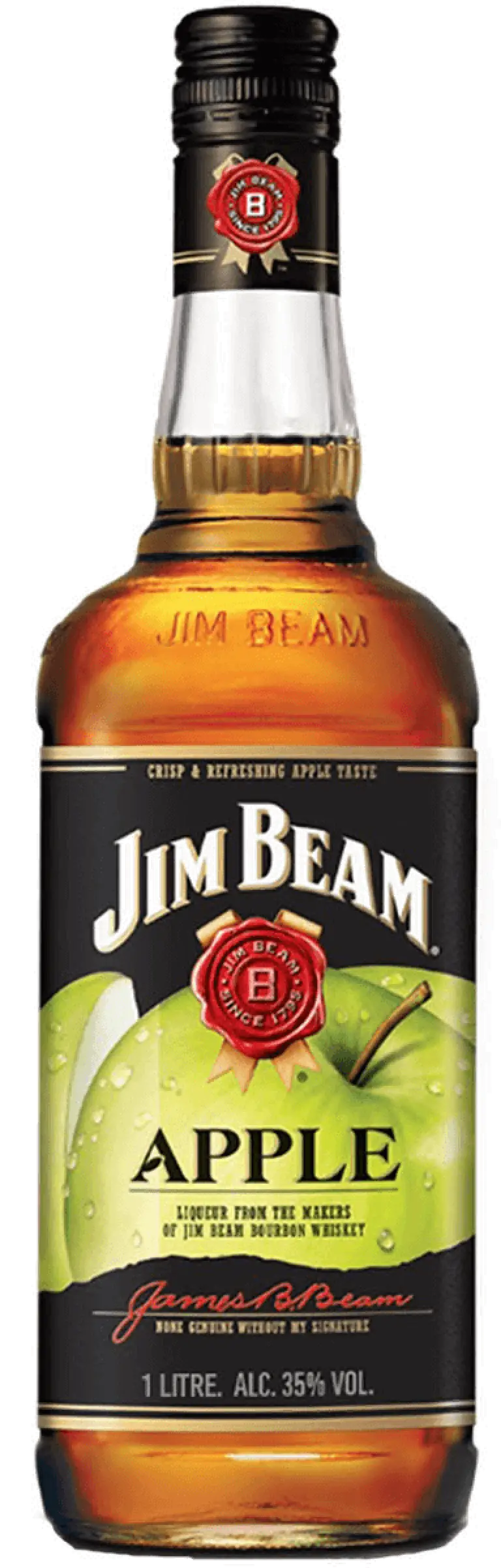 Jim Beam Apple Kentucky Straight Bourbon Whiskey Infused With Apple Liqueur 1L