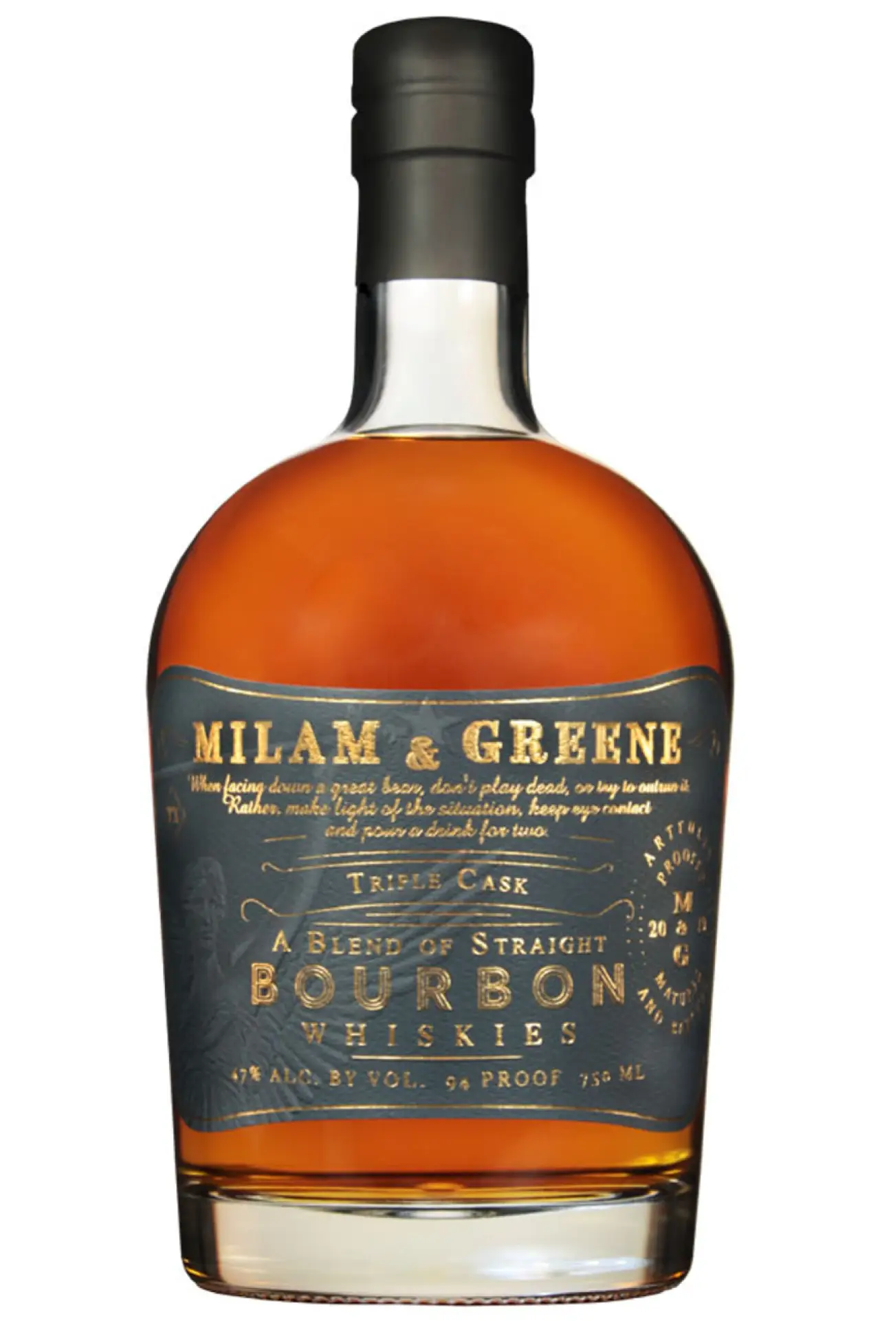 Milam & Greene Triple Cask Straight Bourbon Whiskey 750ml