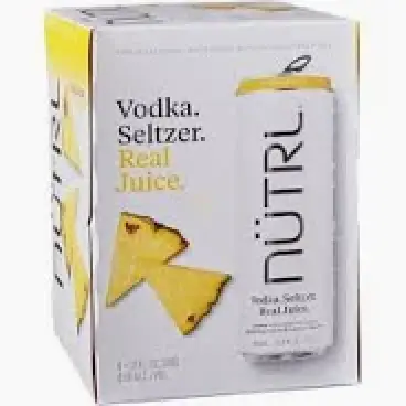 NÜTRL Pineapple Vodka Seltzer 4pk 12oz Cans