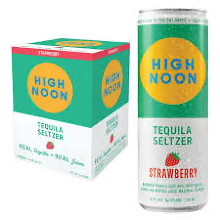High Noon Strawberry Tequila Seltzer 4pk 355ml