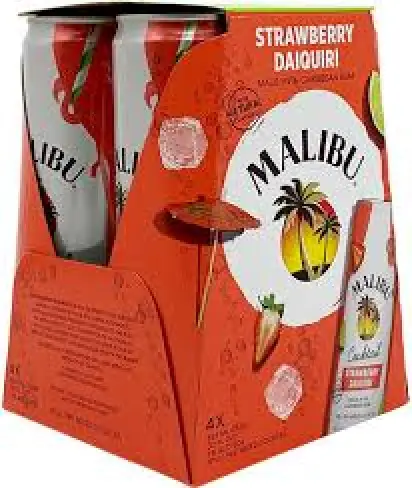 Malibu Strawberry Daiquiri 4pk 355ml Cans