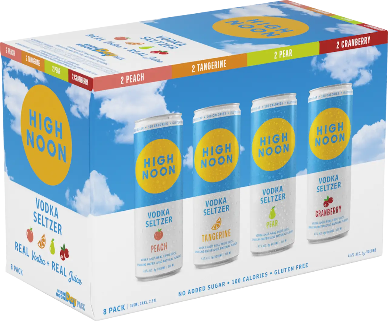 High Noon Sun Sips Vodka & Soda Day Pack 8 Pack 8 x 355ml