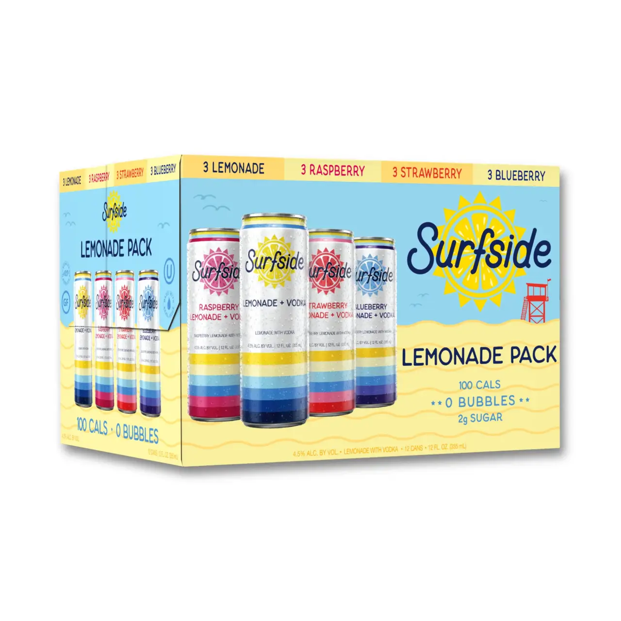Surfside Lemonade Vodka Variety Pack 12 x 355ml