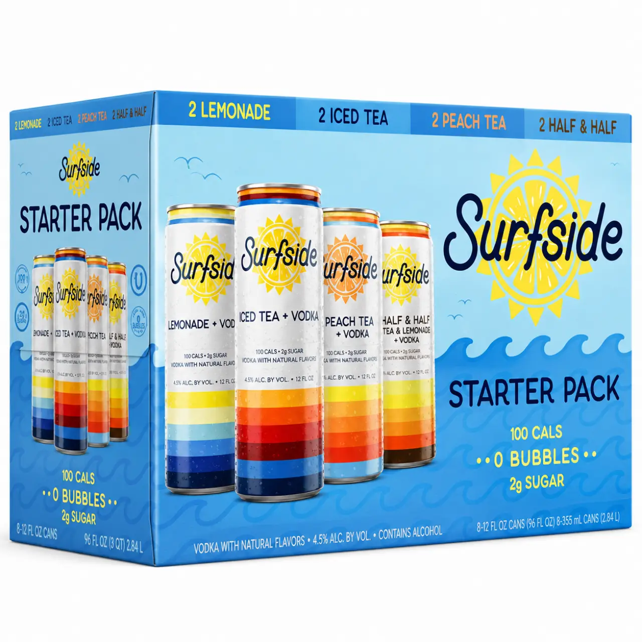 Surfside Iced Tea Vodka Variety Pack 8 Pack 12oz Cans