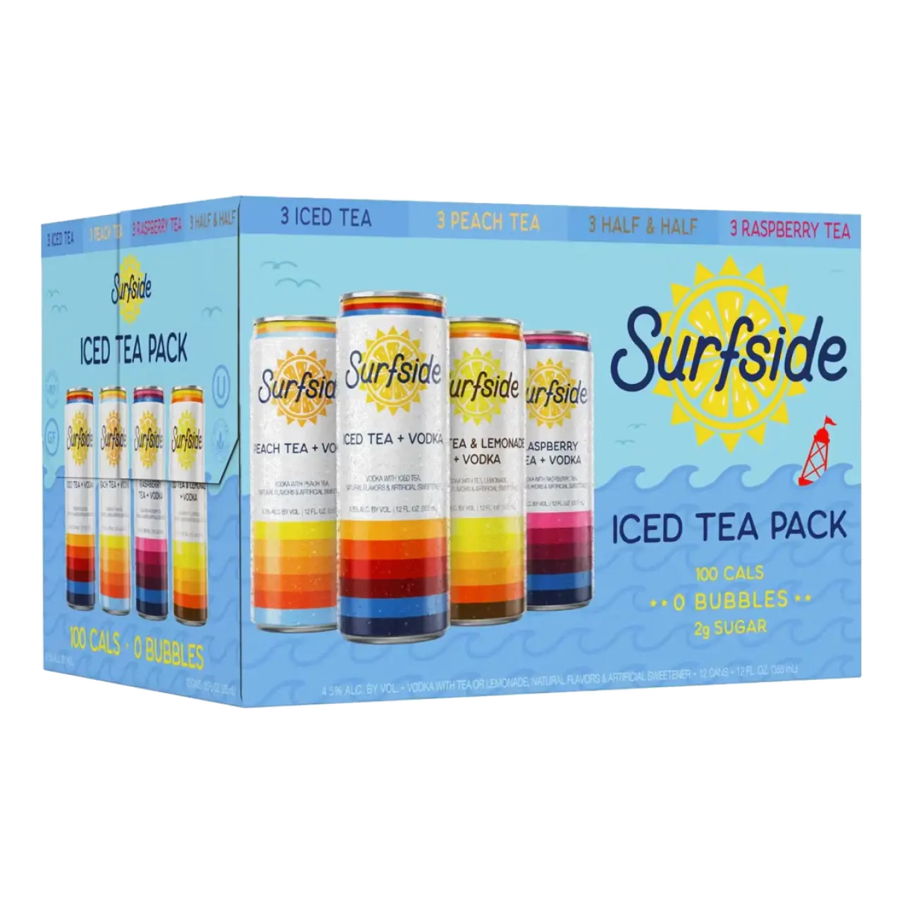 Surfside Iced Tea Vodka Variety 12-pack 355ml cans