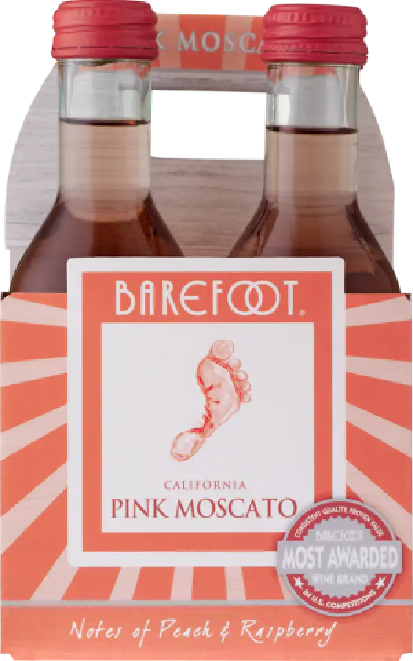 Barefoot Pink Moscato 4x187ml