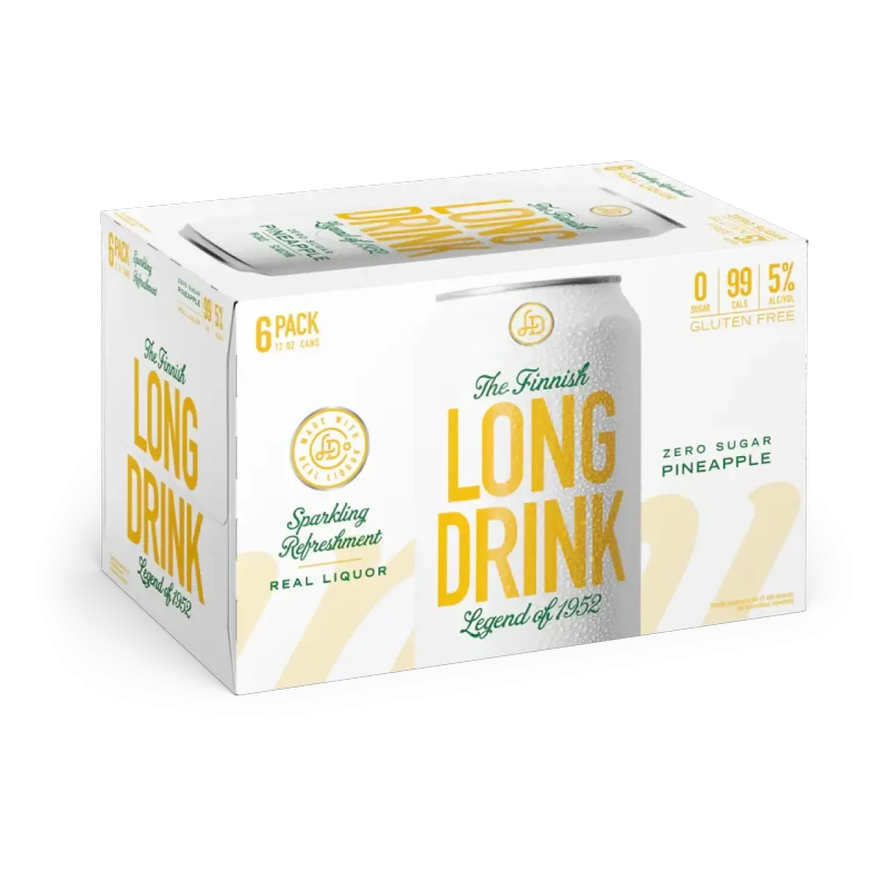 Long Drink Zero Pineapple 6-Pack 12oz Cans