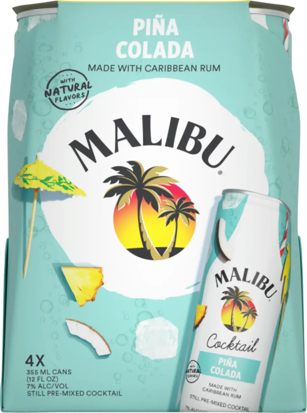 Malibu Piña Colada 4 Pack 355ml
