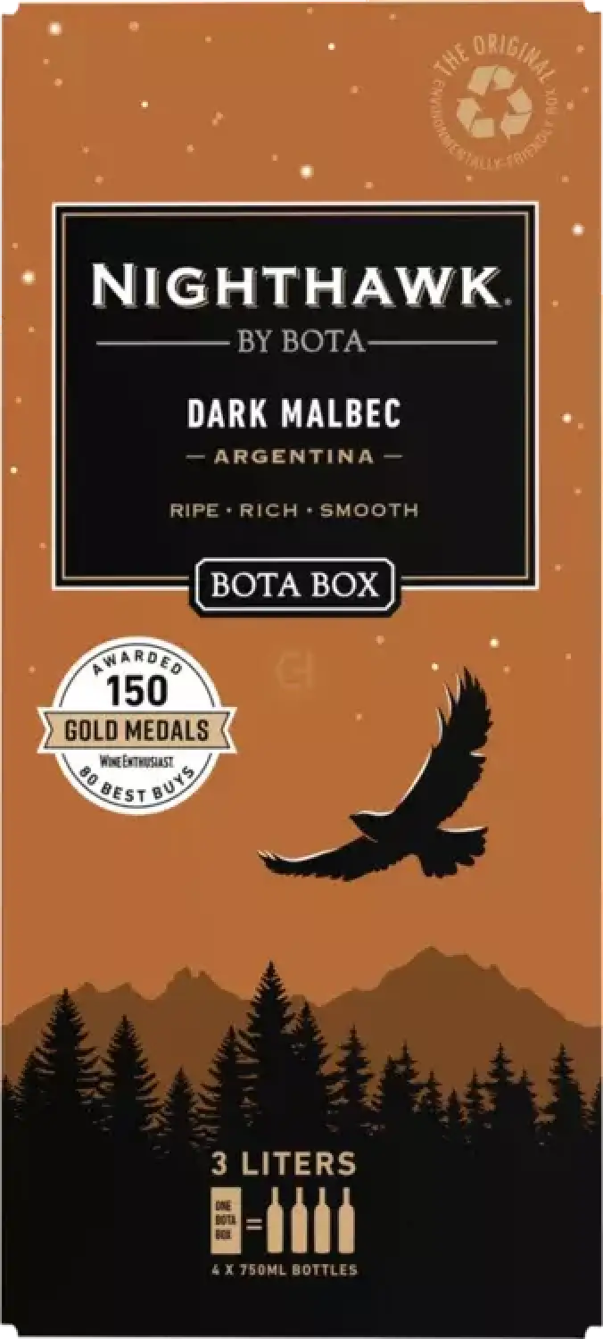 Bota Box Nighthawk Black Malbec 3L