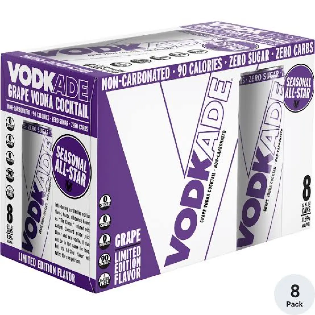 VODKADE ZERO GRAPE 8PK 355