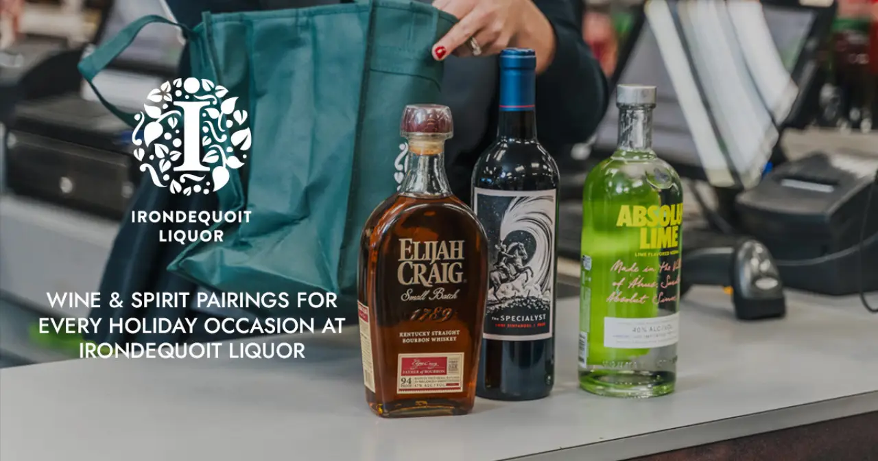 checking out three bottles of wine and spirits for the holidays