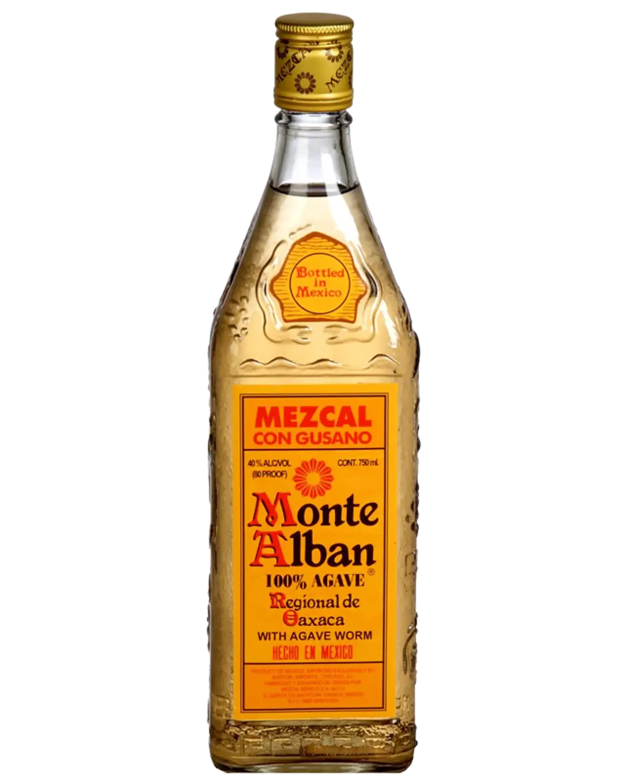 Monte Alban Mezcal Con Gusano 750ml