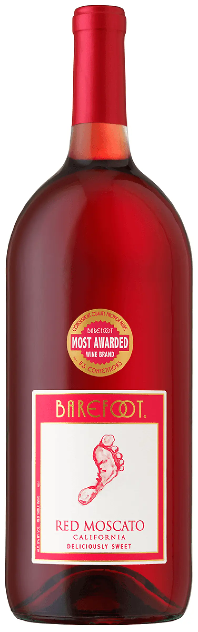 BAREFOOT RED MOSCATO 1.5L