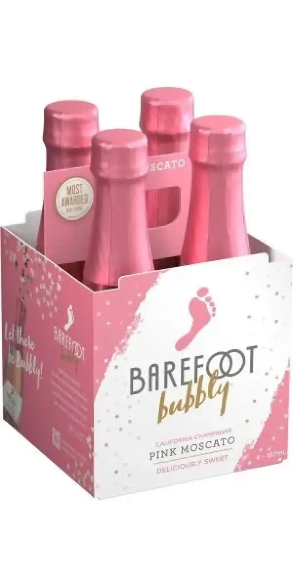 BAREFOOT BUBBLY PINK MOSCATO 4@187M