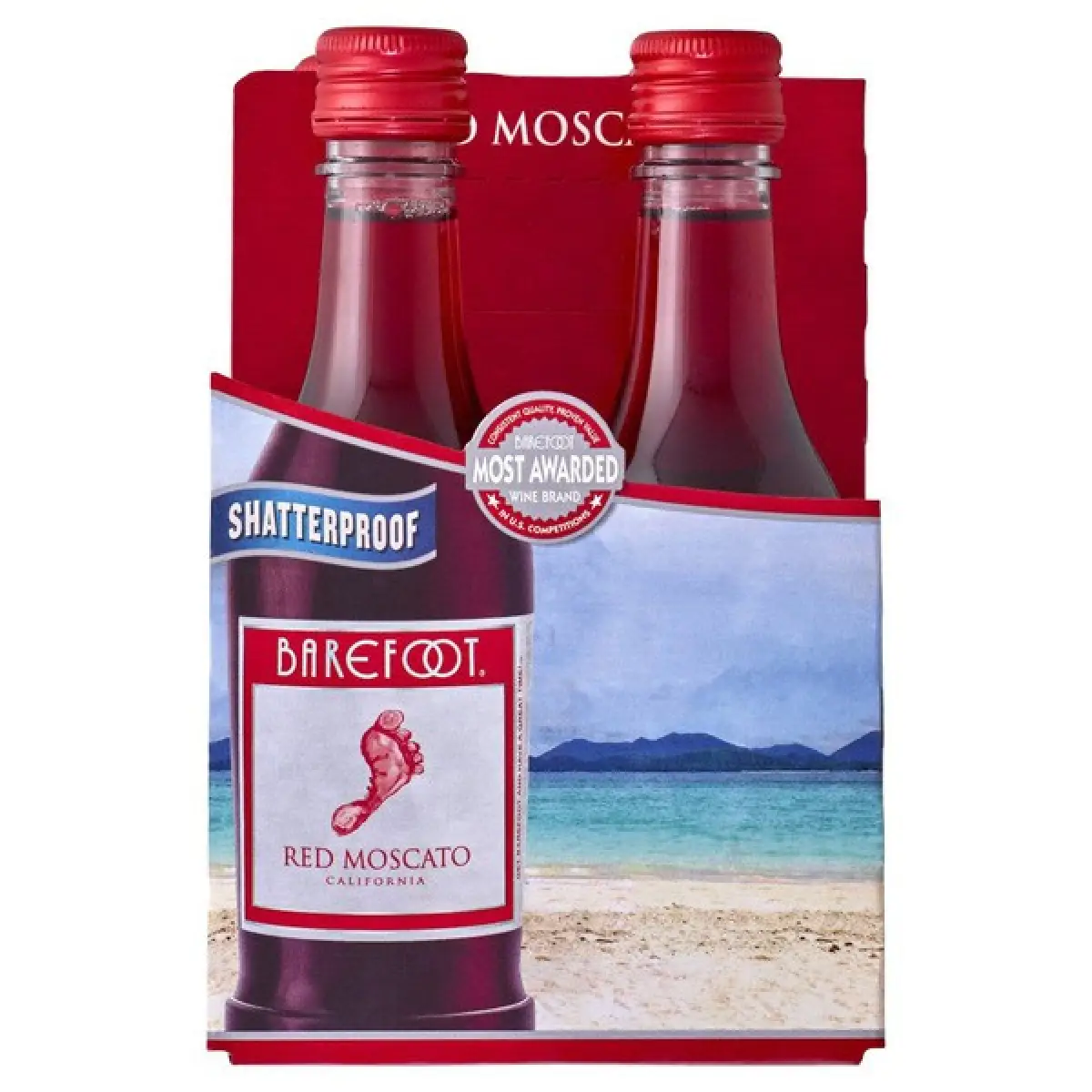 BAREFOOT RED MOSCATO 4@187M