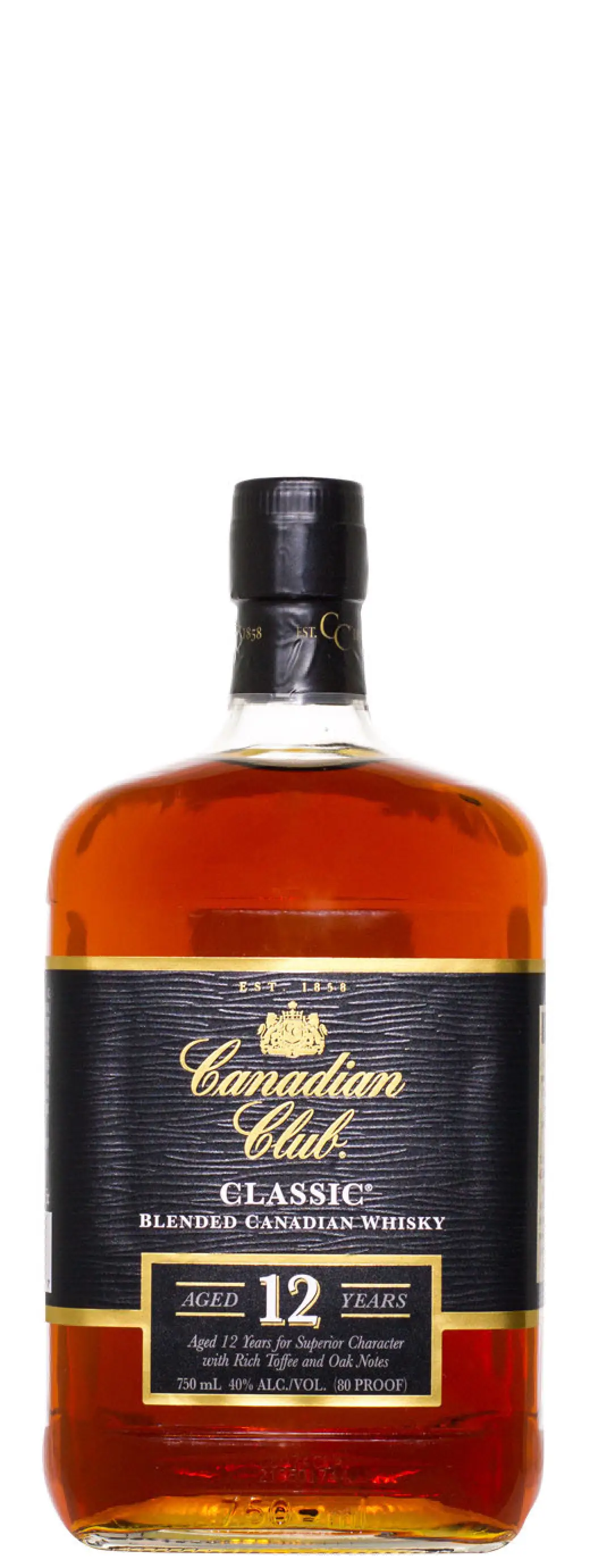 Canadian Club Classic 12 Year Old Canadian Whisky 750ml