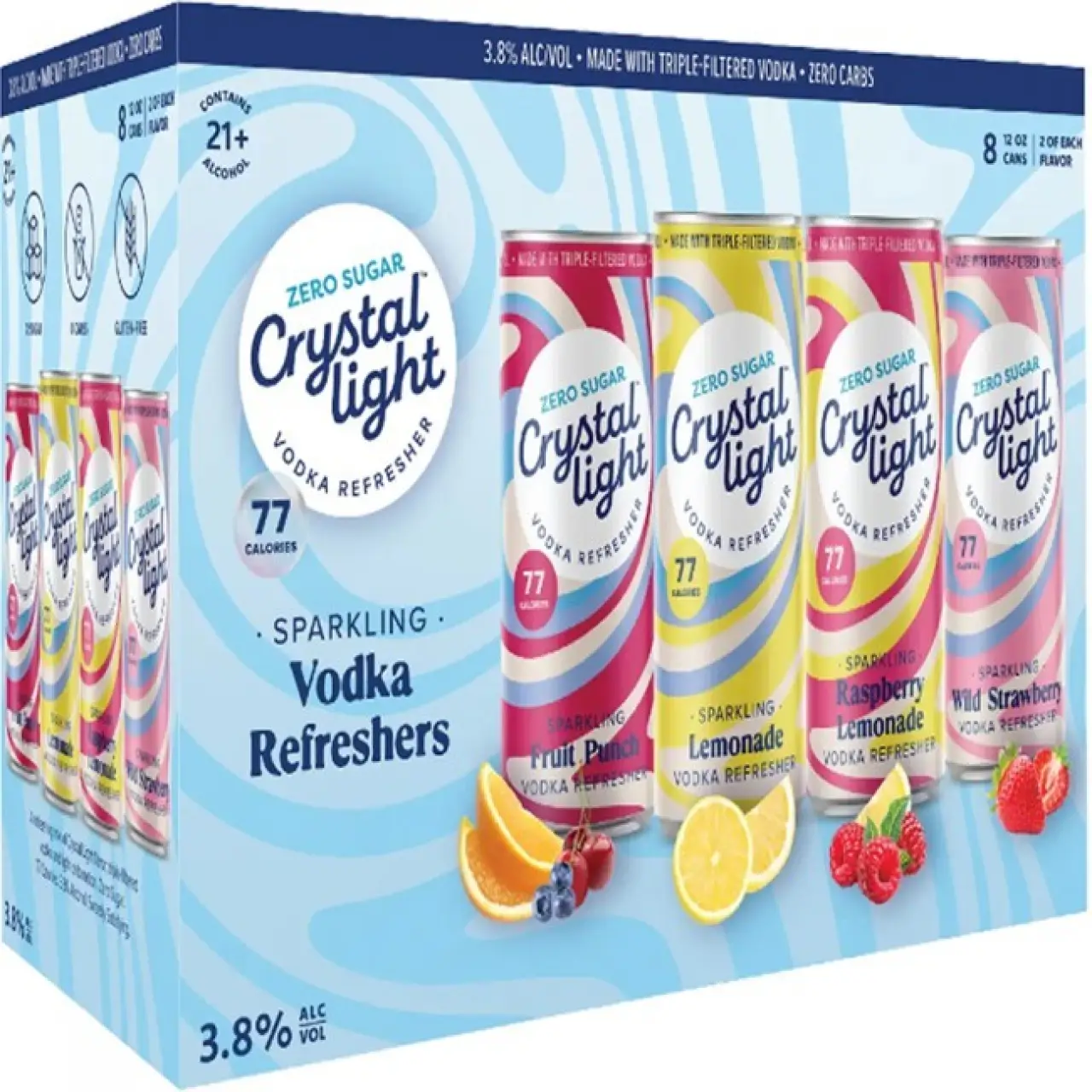 CRYSTAL LIGHT VARIETY VODKA FRUIT PUNCH  8@355M