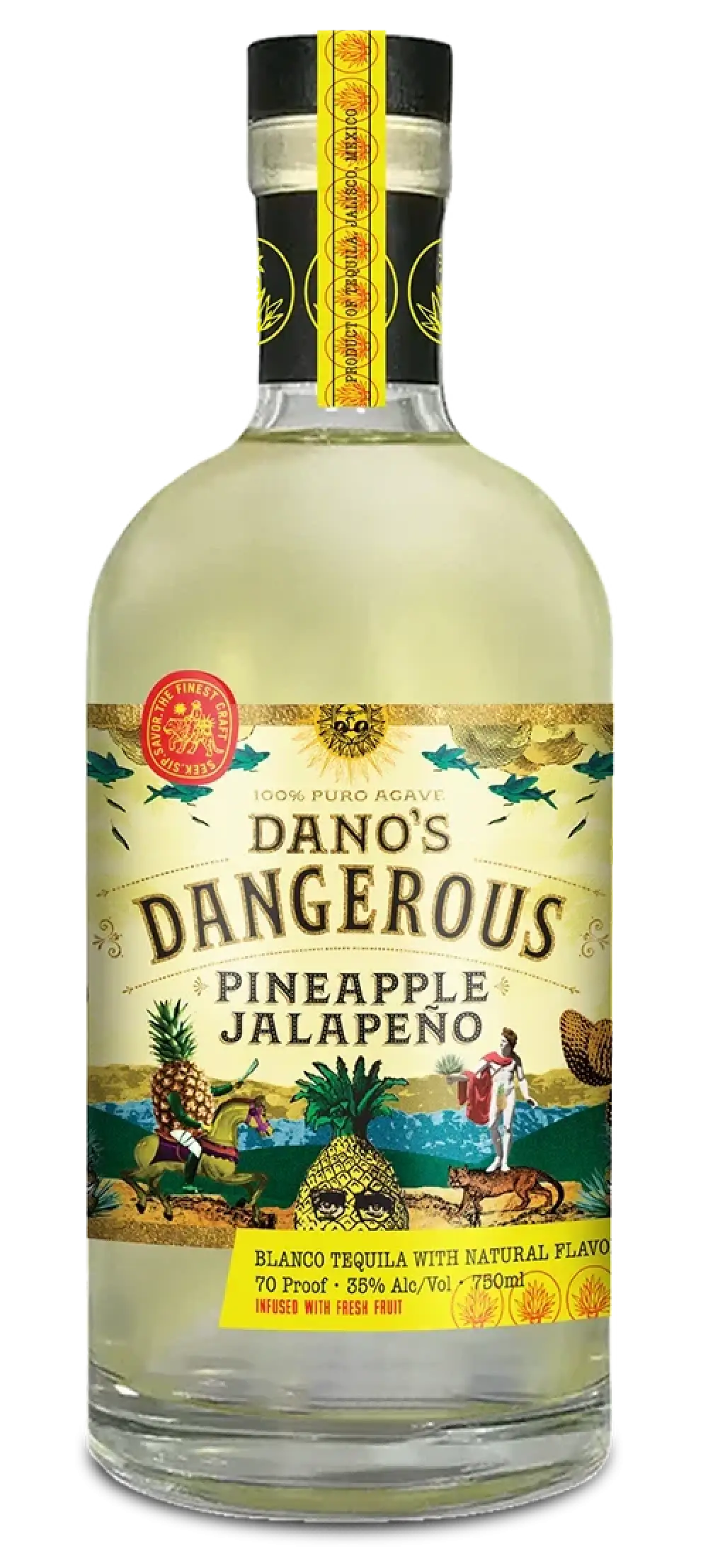 DANO'S DANGEROUS PINEAPPLE JALAPENO TEQUILA  750M