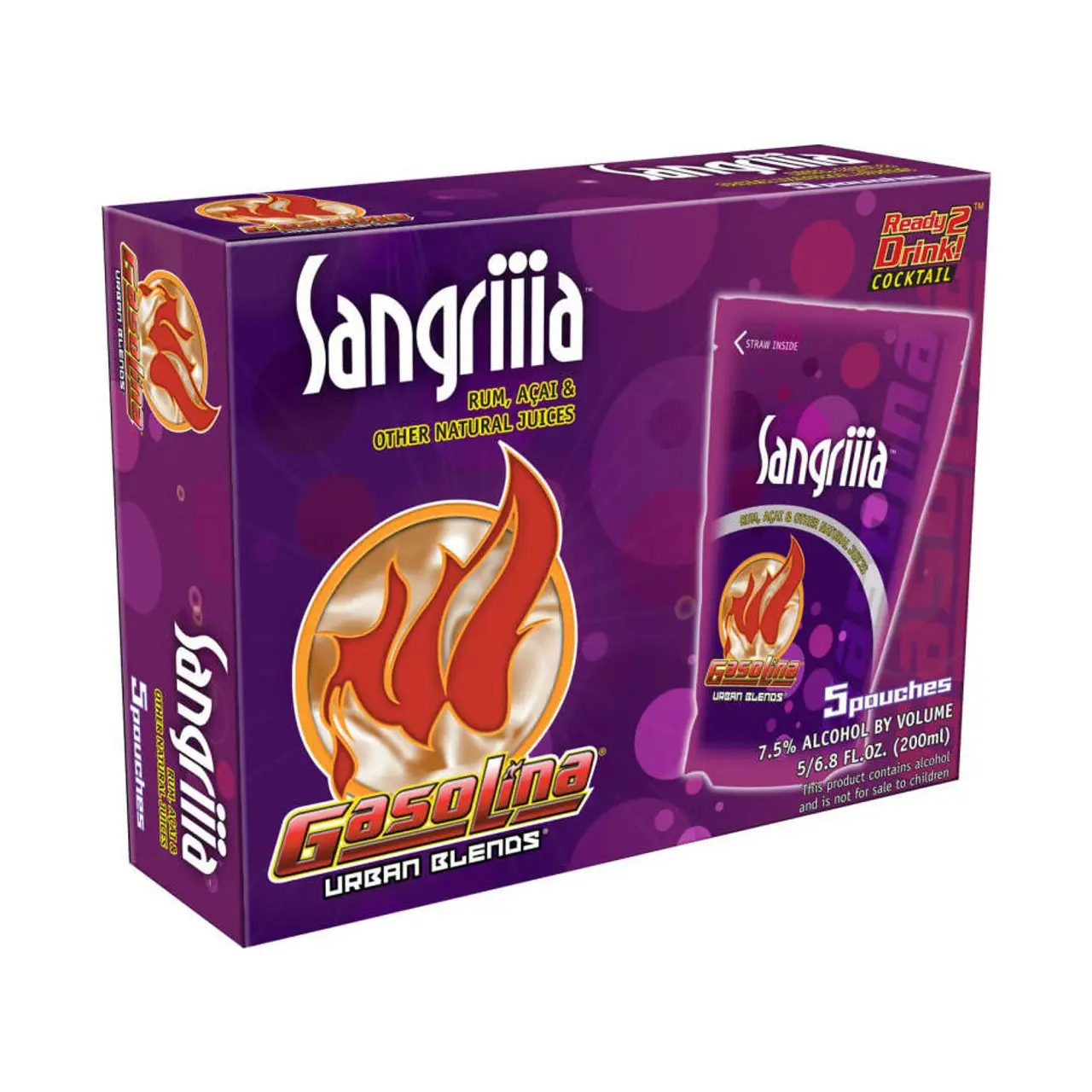GASOLINA SANGRIA 5@200M SANGRIIIA RUM RTD