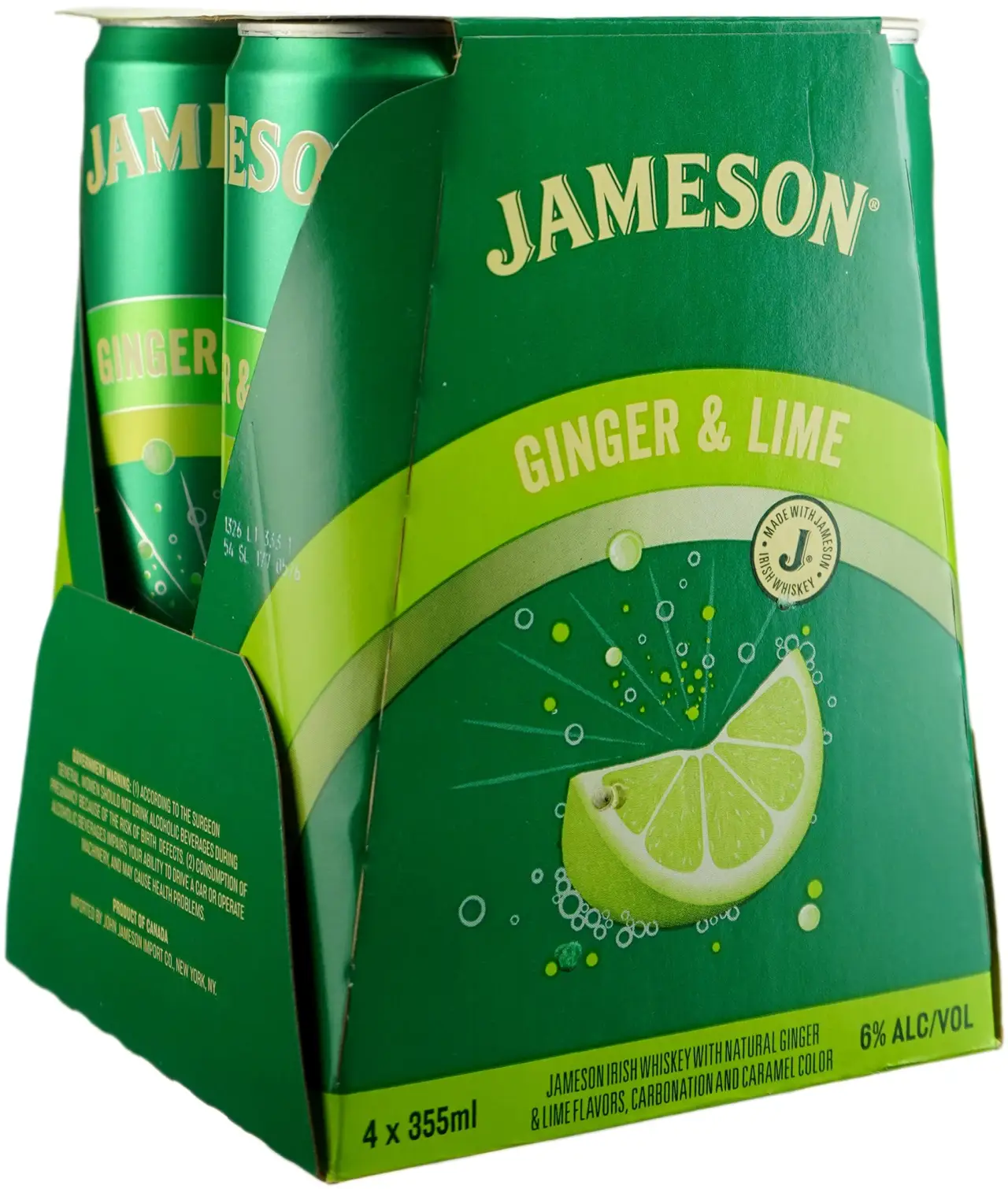 Jameson Ginger & Lime 4 Pack 355ml Cans