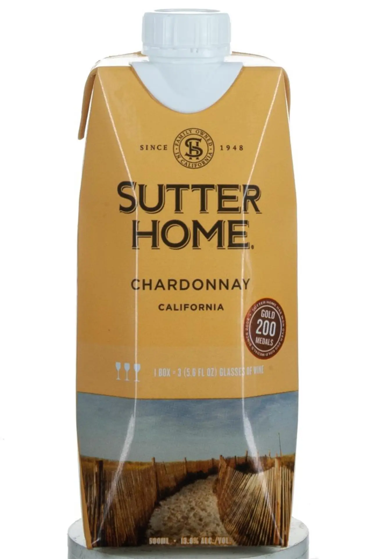 SUTTER HOME CHARDONNAY 500M