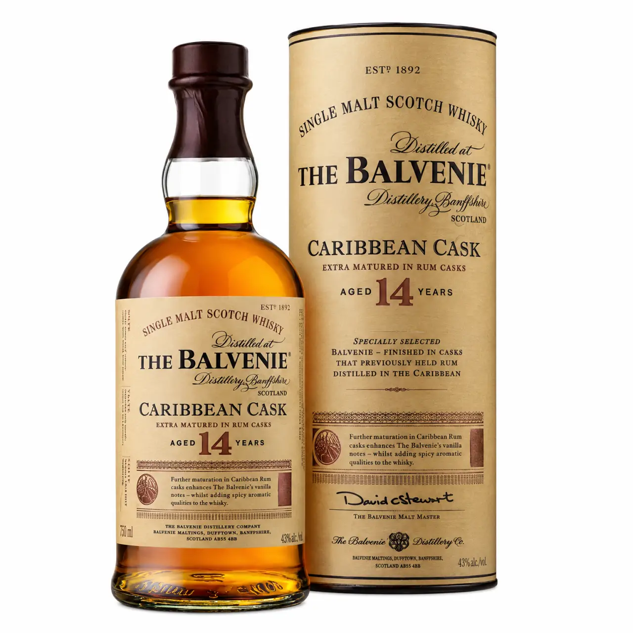 The Balvenie Caribbean Cask 14 Year Old Single Malt Scotch Whisky 750ml